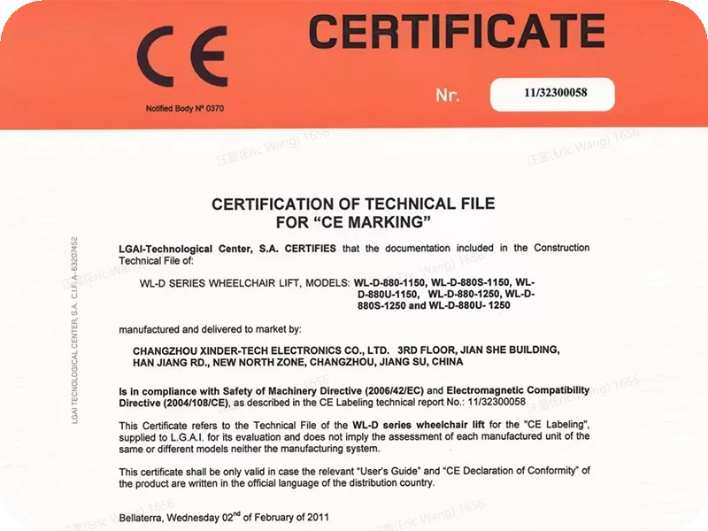 Certification CE